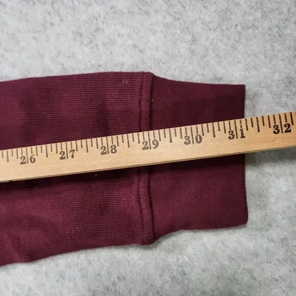 Club Room Mens Large Maroon 1/4 Zip French Rib Long Sleeve Pullover Sweater - Picture 9 of 9